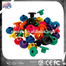 Assorted Color Tattoo Rubber Nipple 100pcs H Tattoo Rubber Grommets